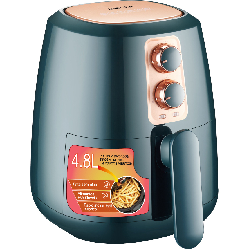 Haeger® Φριτέζα Αέρος 1350W με Αποσπώμενο Κάδο 4.8L & Ρυθμιζόμενο Θερμοστάτη 